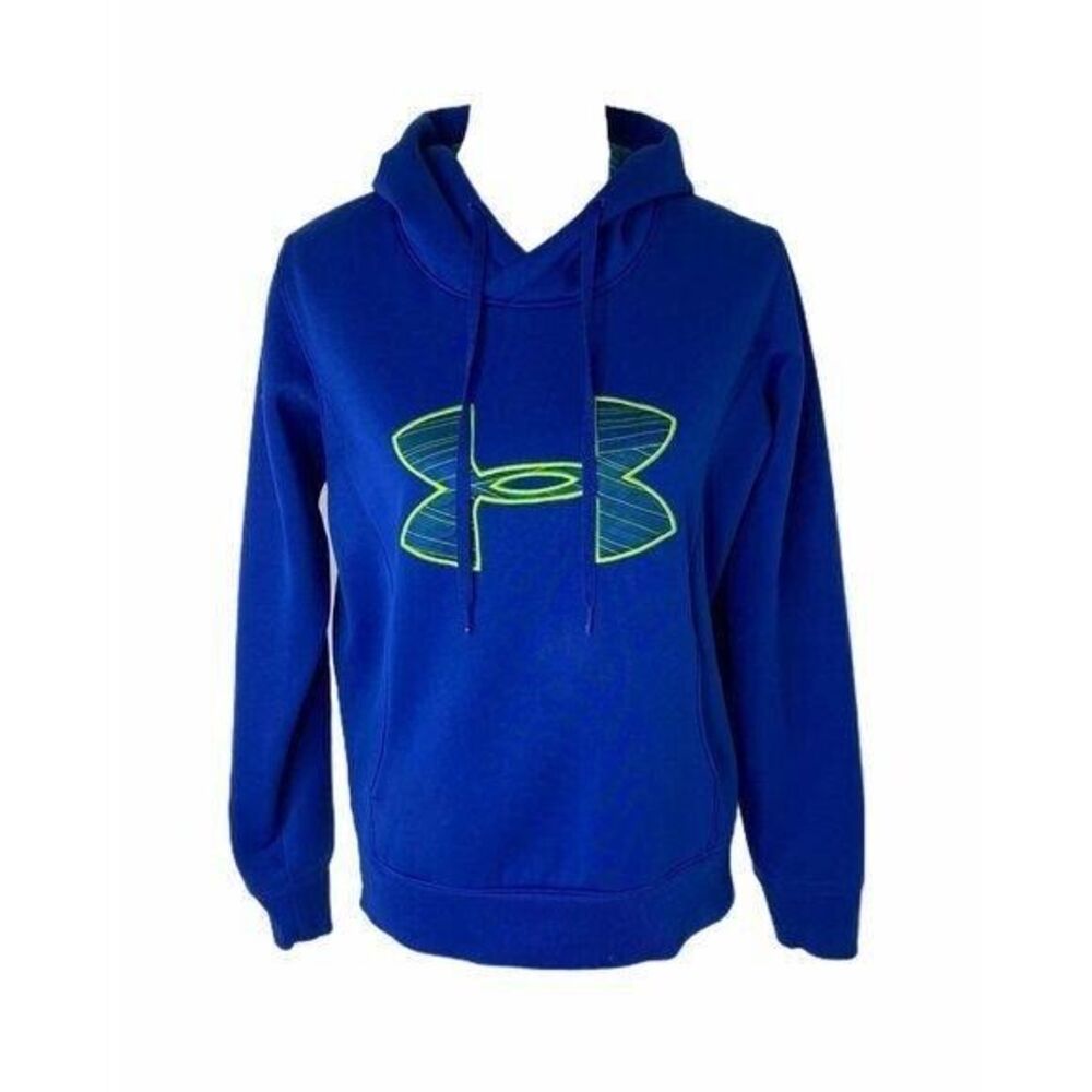 Women’s Hoodie Blue Cold Gear Storm Athletic Semi Fit Size Medium